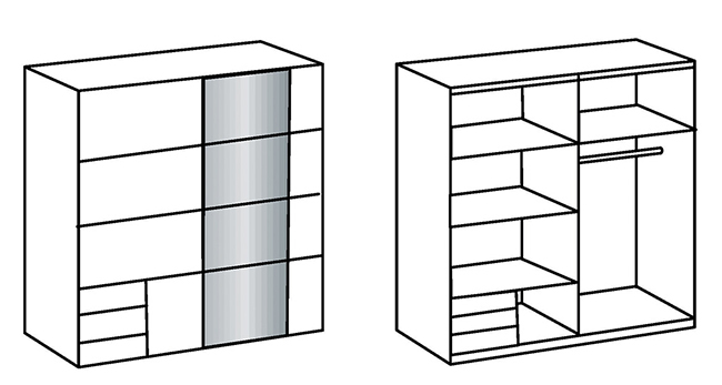 Armoire blanche avec miroir